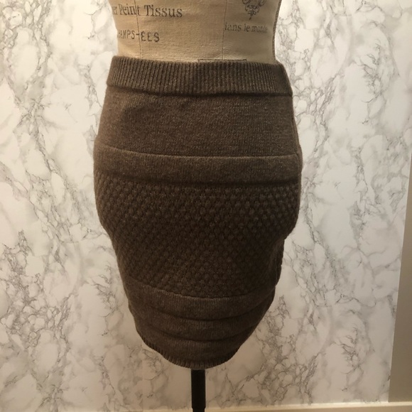 Moda international Brown Wool Skirt Small - Picture 2 of 5
